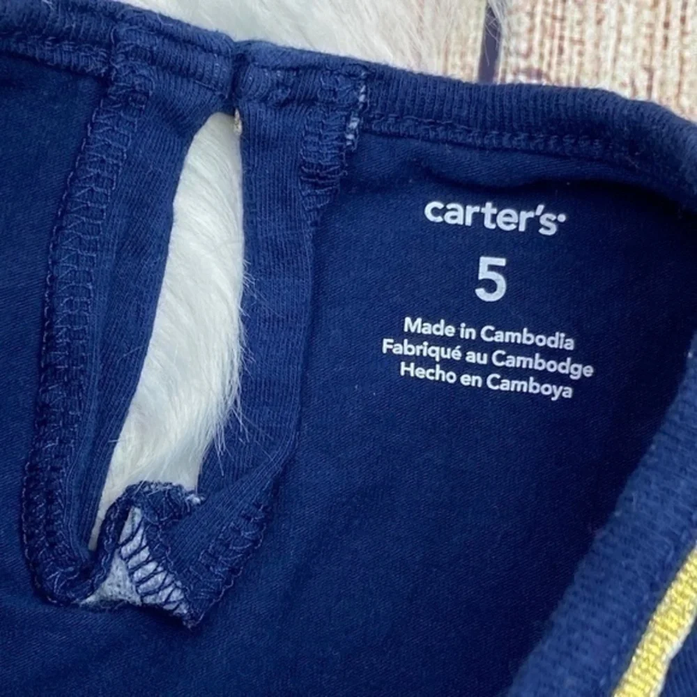 Carters Girls Cap Sleeve Top Size 5 Dark Blue